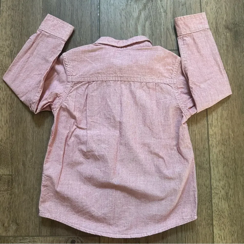 Children’s Place Boy’s Button Down Shirt, Light Red‎ Heathered, 2T